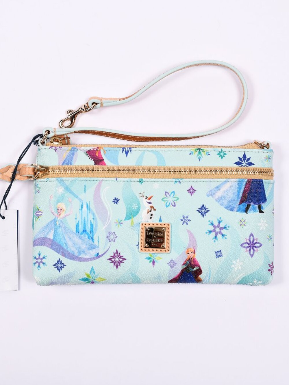 Disney Dooney & Bourke Frozen Elsa Anna Olaf Wristlet Pouch NWT Retired